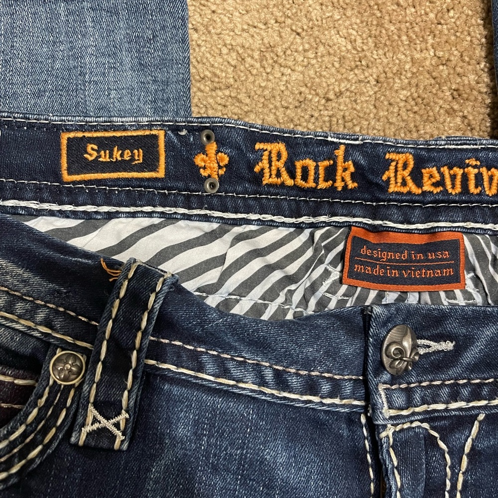 Rock Revival Sukey Blue Distressed Women Jeans - Picture 7 of 7